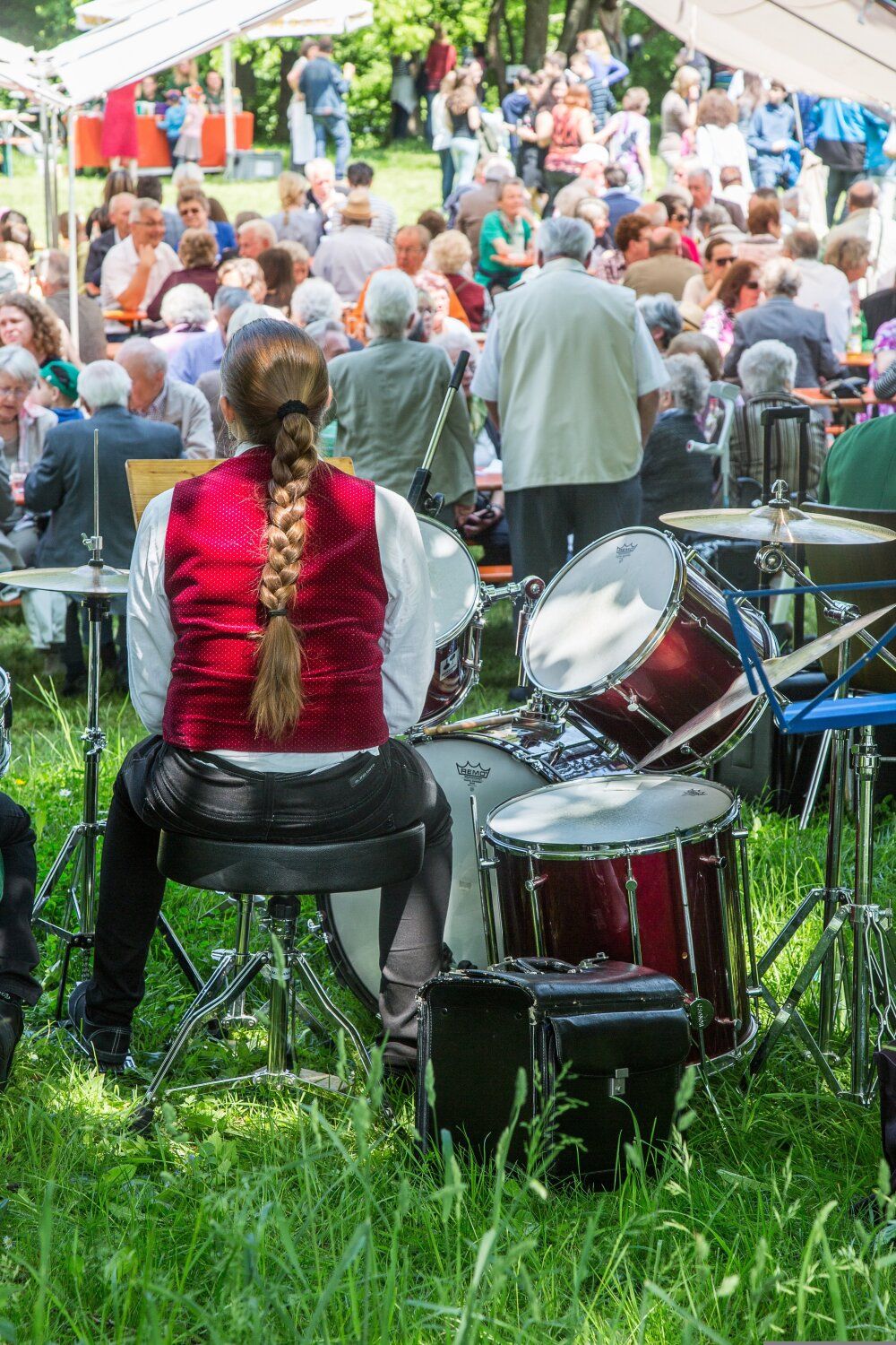 Musiker auf einem Sommerfest
