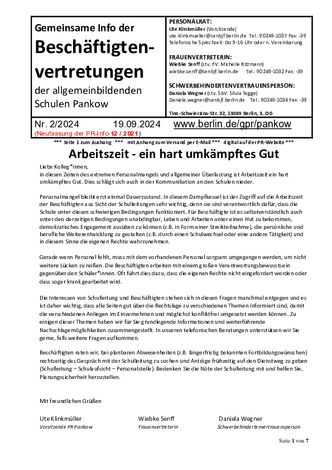 02/2024: Arbeitszeit - ein hart umkämpftes Gut
