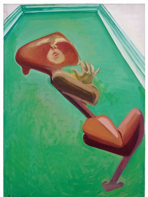Maria Lassnig Herzselbstporträt im grünen Zimmer