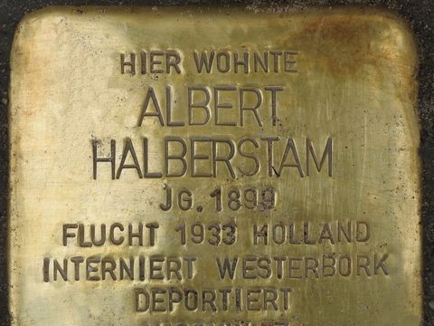 Stolperstein Albert Halberstam (Bild: Stolperstein-Initiative CW / Hupka)