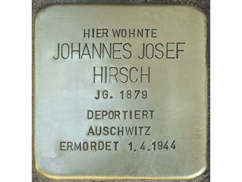 Stolperstein Johannes Josef Hirsch (Bild: Stolpersteine-Initiative CW, Hupka)