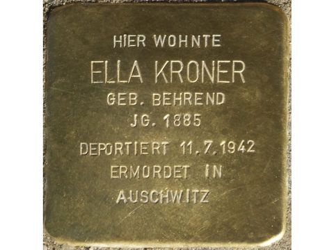 Stolperstein Ella Kroner (Bild: Stolpersteine-Initiative CW, Hupka)