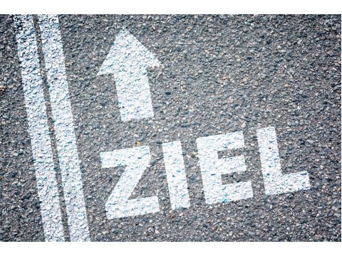 Ziel auf Asphalt