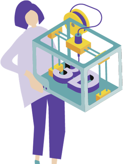 Figur 3D-Druck Erwachsener