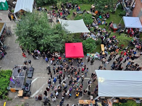 Vogelpserpektive auf Hoffest Magdalenenstraße
