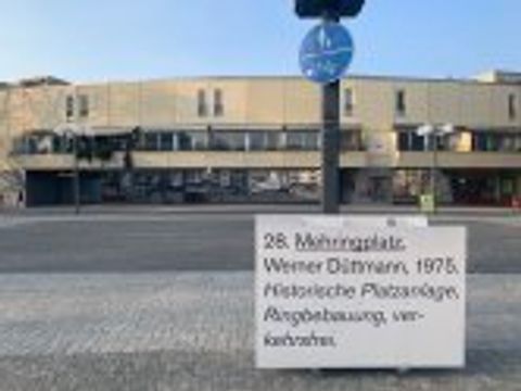 Düttmann-Ausstellung 2021 am Mehringplatz (Bild: Landesdenkmalamt Berlin, Marianna Klix)