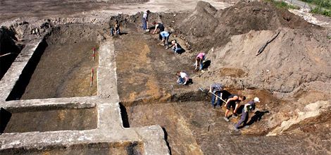 Grabung am Spandauer Burgwall
