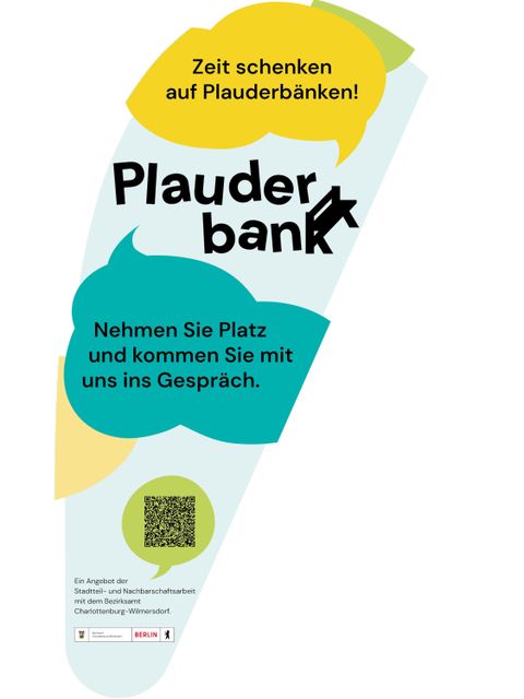 Plauderbank Charlottenburg-Wilmersdorf Flagge