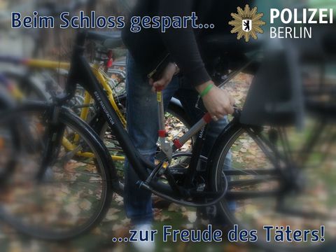 Fahrradschloss wird aufgebrochen