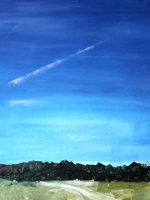 Ruth Gehring-Hensgen, Himmel über Brandenburg, Acryl, 2019 (Bild: Ruth Gehring-Hensgen)