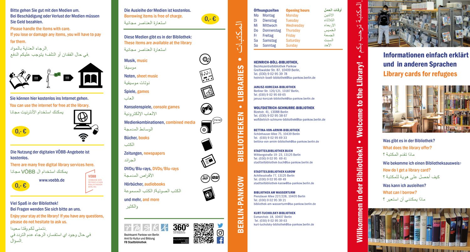 Infos und Anmeldung auf English und Arabisch