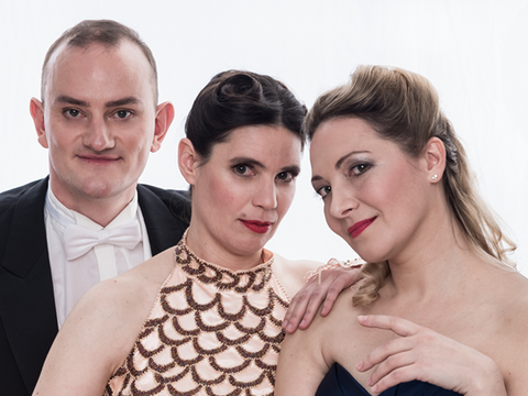 Andrea Chudak.(Sopran), Tobias Hagge (Bassbariton) und Alexandra Rossmann (Klavier)