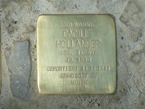 Stolperstein für Cäcilie Holländer