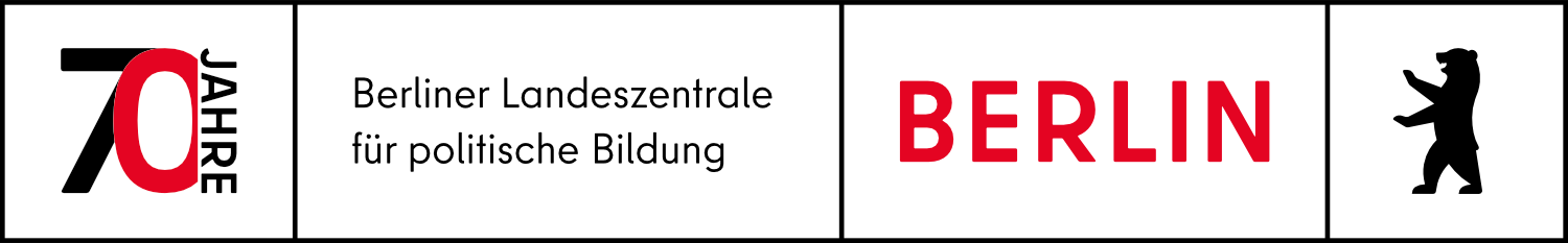 Jubiläumslogo 70 Jahre Berliner Landeszentrale für politische Bildung