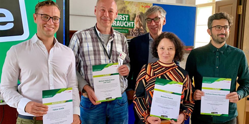 Re-Use-Ideenwettbewerb: Staatssekretär Stefan Tidow zeichnete fünf Initiativen aus.