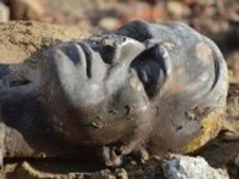 Lebensgroßer Terrakotta-Kopf (Bild: Landesdenkmalamt Berlin, D. Rathert)