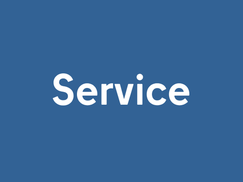 Schriftzug Service