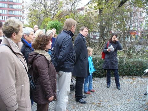 Start mit Sozialstadträtin Martina Schmiedhofer am Sophie-Charlotte-Platz, Foto: KHMM