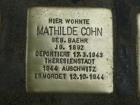 Stolperstein Mathilde Cohn (Bild: Wolfgang Knoll)