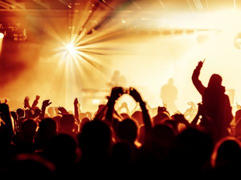 Blick für Menschenmasse beim Konzert