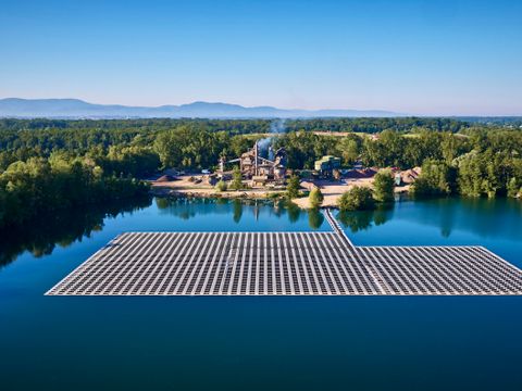 Schwimmende PV-Anlage in Renchen.