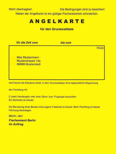 Angelkarte (Muster) (Bild: Fischereiamt Berlin)
