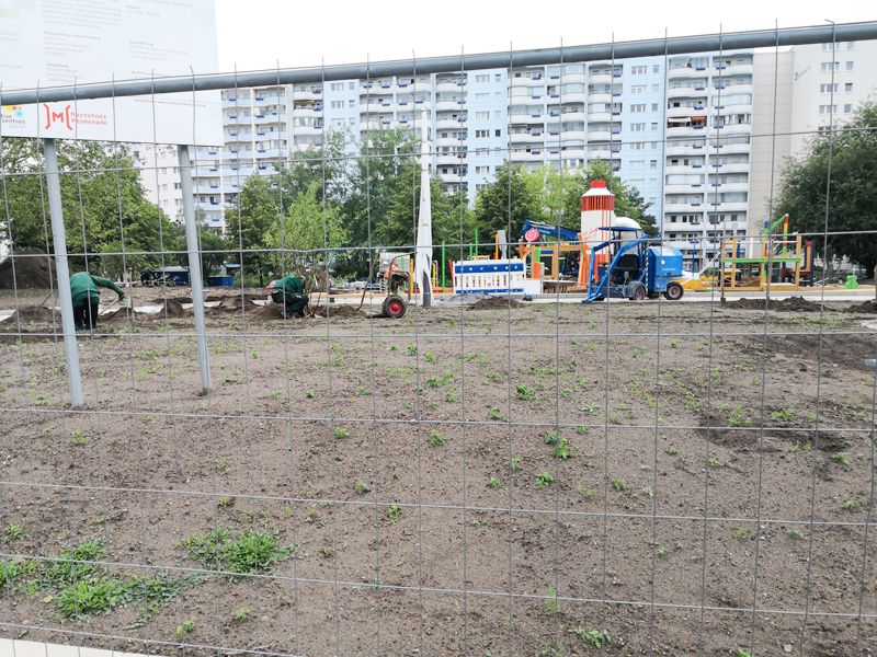 Baustelle des Pommesspielplatzes