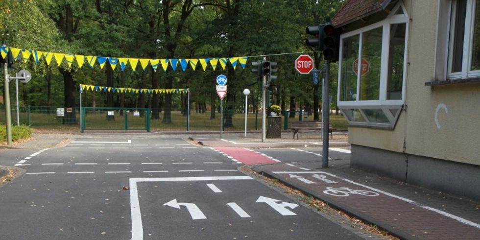 Straße in der Jugendverkehrsschule