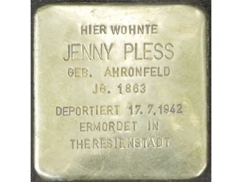 Stolperstein Jenny Pless (Bild: Stolpersteine-Initiative CW, Hupka)