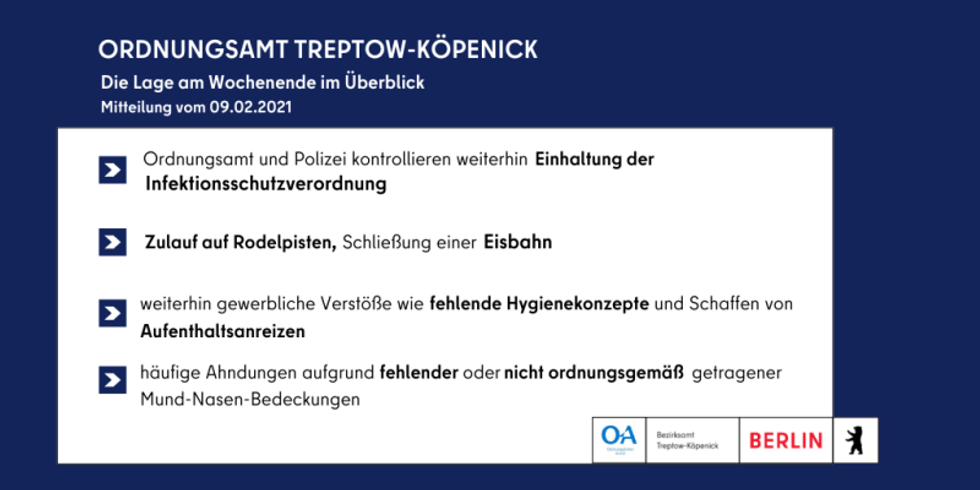 Infografik zum Wochenendeinsatz des Ordnungsamtes