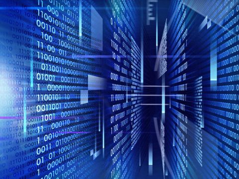 Eye on technology background.