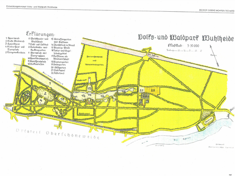 Historische Karte der Wuhlheide klein