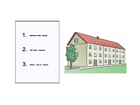Liste und Haus