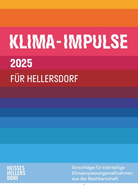 Deckblatt des Katalogs mit Vorschlägen für kleinteilige Klimaanpassungsmaßnahmen aus der Nachbarschaft