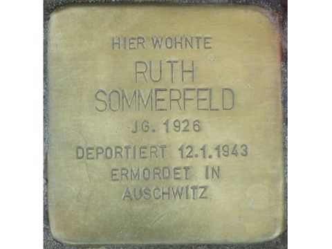 Stolperstein Ruth Sommerfeld (Bild: Stolpersteine-Initiative CW, Hupka)
