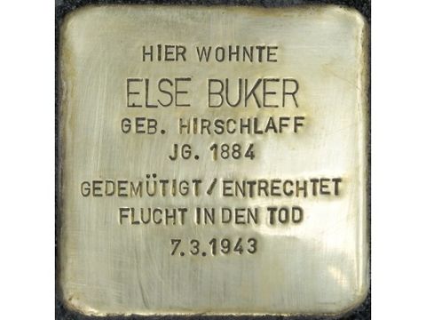 Stolperstein Else Buker (Bild: Stolpersteine-Initiative CW, H.-J. Hupka)
