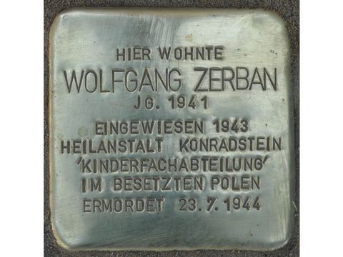 Stolperstein Wolfgang Zerban (Bild: Stolpersteine-Initiative CW, Hupka)