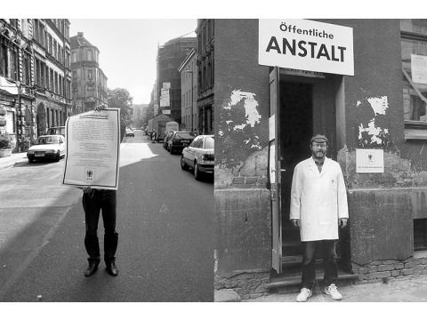 Kurt Buchwald: “Amt für Wahrnehmungsstörung” 1994, Galerie auf Zeit, Auguststraße / Berlin (Bild: Kurt Buchwald)