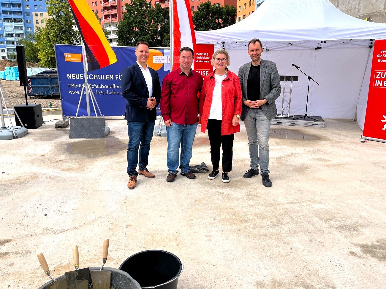 2025 Grundsteinlegung Holzcompartmentschule Bruno-Baum-Straße