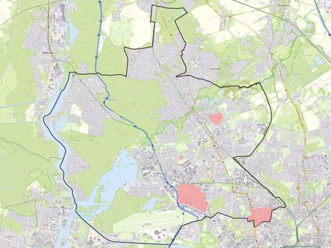 Nachbarschaften, in denen keine FEIN-Mittel beantragt werden können (rote Färbung)
