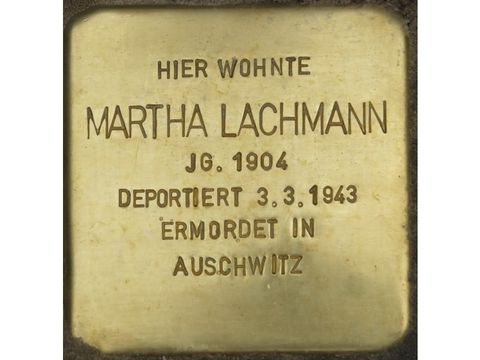 Stolperstein Martha Lachmann (Bild: Stolpersteine-Initiative CW, Hupka)
