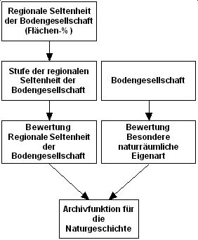 Abb. 1: Schema zur Bewertung der Archivfunktion für die Naturgeschichte