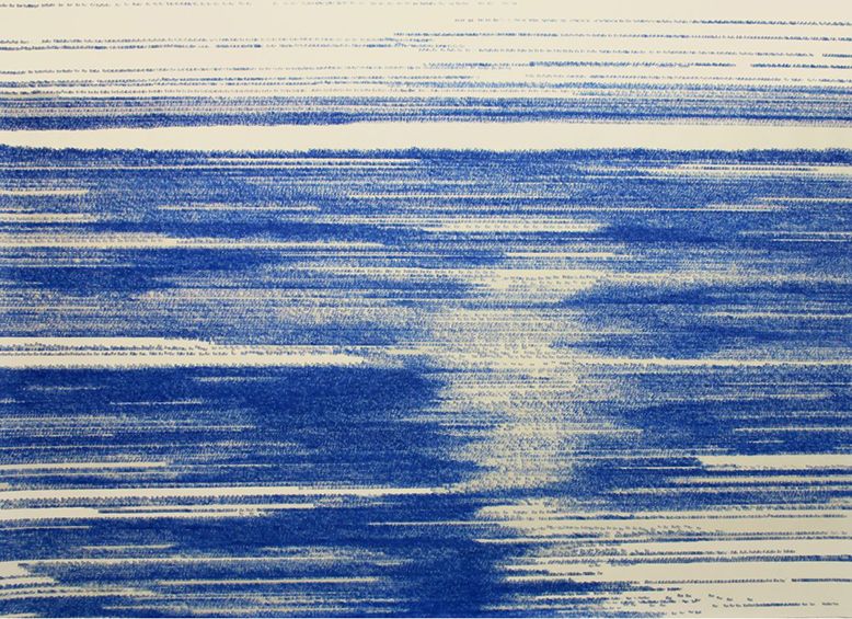 Hanna Hennenkemper: >Re:Iteration M1<, 2016, Stempeldruck auf Japanpapier