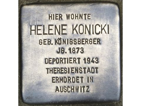 Stolperstein Helene Konicki (Bild: Stolpersteine-Initiative CW, Hupka)
