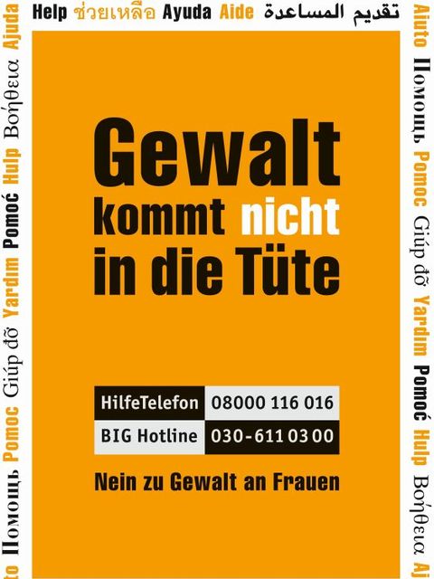 Gewalt kommt nicht in die Tüte