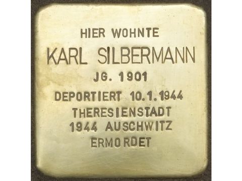 Stolperstein Karl Silbermann (Bild: Stolpersteine-Initiative CW, H.-J. Hupka)