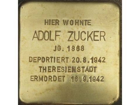 Stolperstein Adolf Zucker (Bild: Stolpersteine-Initiative CW, Hupka)