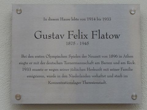 Gedenktafel für Gustav Felix Flatow, 17.11.2011, Foto: KHMM
