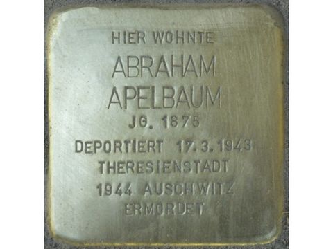 Stolperstein Abraham Apelbaum (Bild: Stolpersteine-Initiative CW, Hupka)