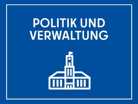 Grafik mit der Aufschrift "Politik und Verwaltung"